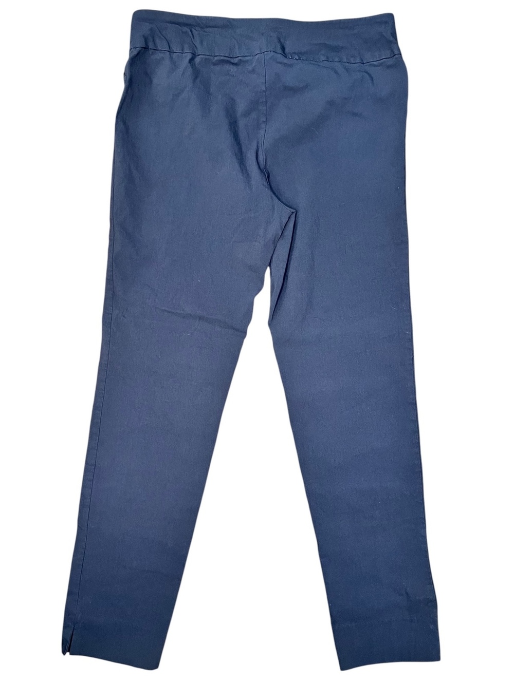 Zac & Rachel Women 12 Pants Brown Pull On Stretch Front Zip Pockets Ankle Slit - Picture 2 of 6